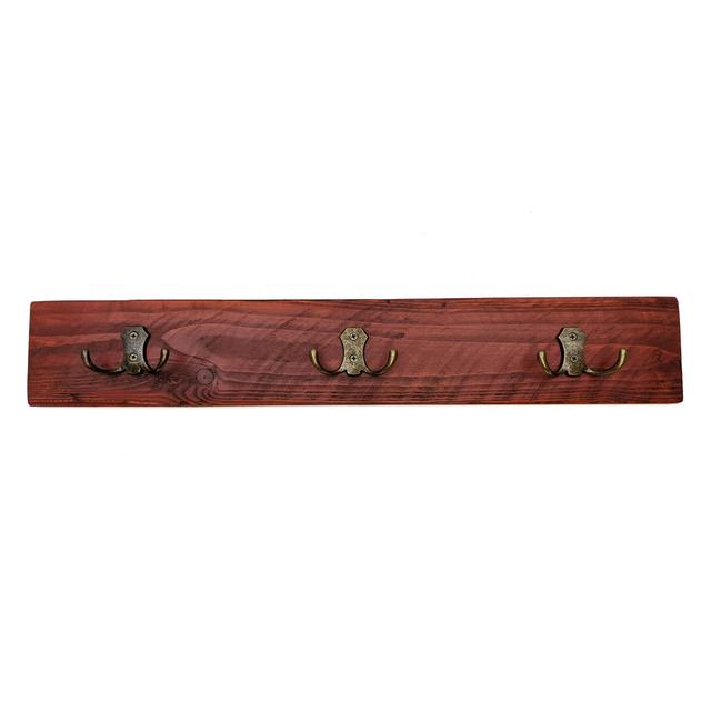 Claycomb Solid Wood 3 - Hook Wall Mounted Coat Rack Alpen Home Colour: Teak/Antique on Productcaster.