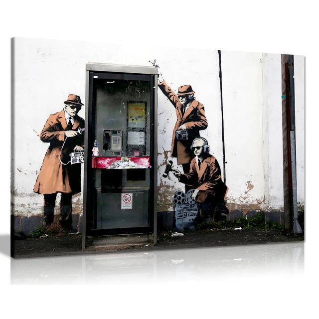 Mi5 Gchq Spies by Banksy - Print Rosalind Wheeler Size: 61cm H x 91cm W on Productcaster.