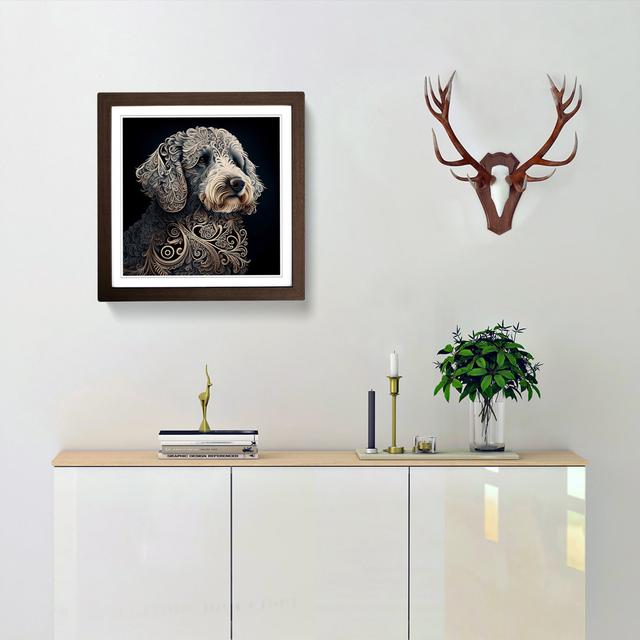 Labradoodle Deco - Single Picture Frame Print on Wood Marlow Home Co. Frame Colour: Walnut on Productcaster.