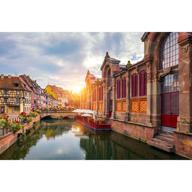 Water Canal And Timbered Houses by DaLiu - Wrapped Canvas Print 17 Stories Size: 61cm H x 91cm W on Productcaster.