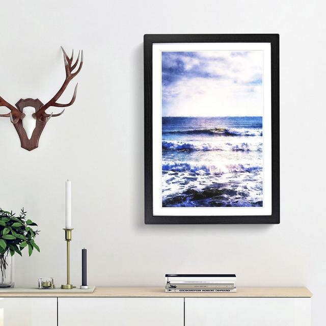 Surfing in Rhode Island - Picture Frame Graphic Art Print East Urban Home Frame Option: Black Framed, Size: 45cm H x 33cm W x 2cm D on Productcaster.