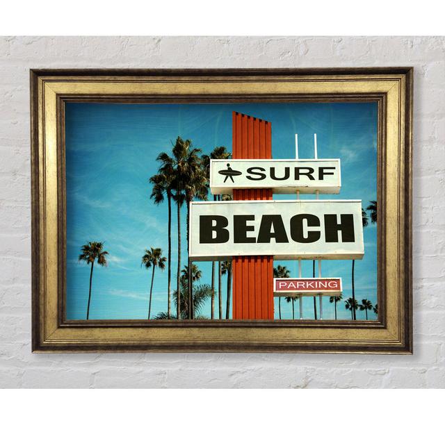 Retro Surf Framed Print Bright Star Size: 21cm H x 42cm W x 8cm D on Productcaster.