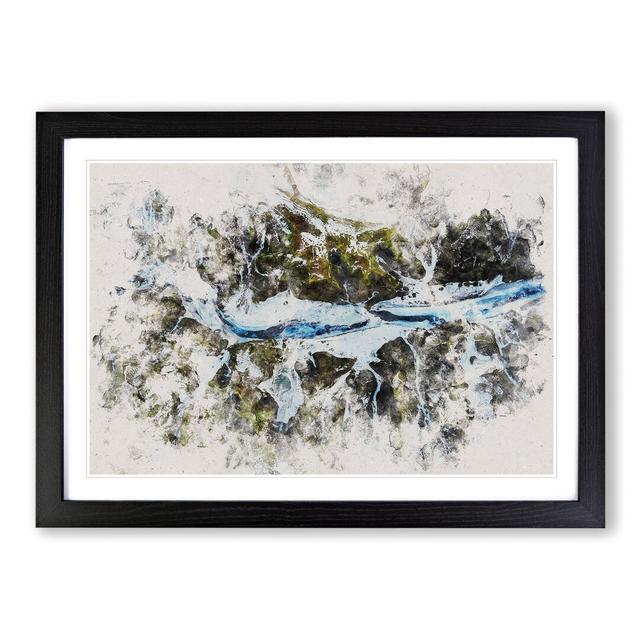 Mountain Ravine in Iceland - Picture Frame Graphic Art East Urban Home Size: 27cm H x 36cm W x 2cm D, Frame Option: Black Framed on Productcaster.