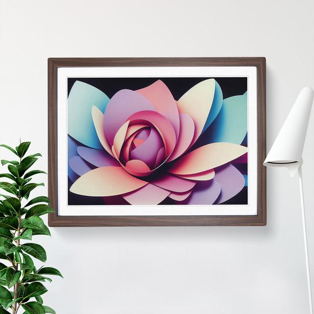 Uplifting Modern Flower Art Abstract - Picture Frame Graphic Art Marlow Home Co. Size: 34cm H x 46cm W x 2cm D, Format: Brown on Productcaster.