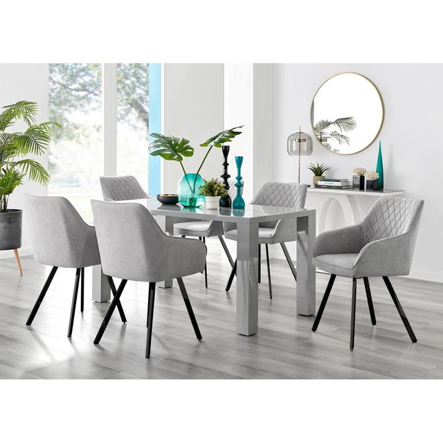 6 - Person Dining Set Canora Grey Colour (Chair): Light Grey on Productcaster.