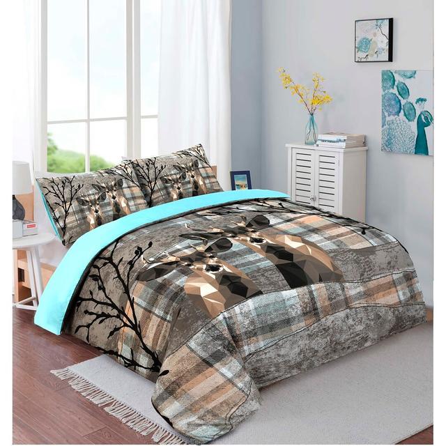 Mcwilliams Wildlife Duvet Cover Set with Pillowcases Alpen Home Size: Double Duvet Cover + 2 Standard Pillowcases on Productcaster.