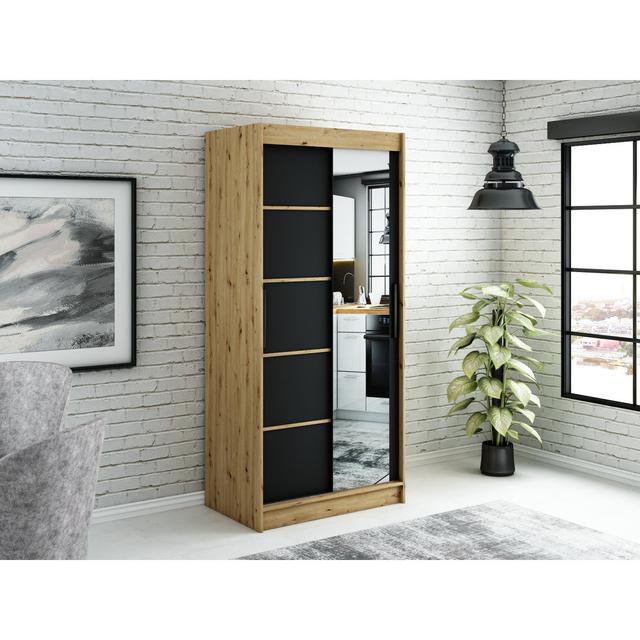 Lichtwardt Manufactured Wood Wardrobe Union Rustic Size: 200cm H x 100cm W x 62cm D on Productcaster.