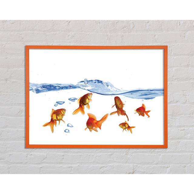 Antasia Goldfish Wave - Single Picture Frame Art Prints Brayden Studio Size: 29.7cm H x 42cm W x 2cm D on Productcaster.