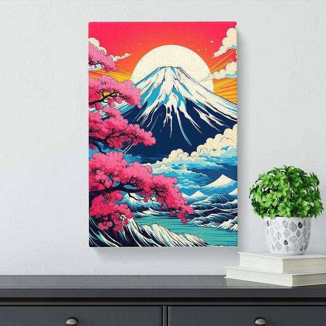 Mount Fuji Pop - Wrapped Canvas Art Prints Alpen Home Size: 50cm H x 35cm W x 3cm D on Productcaster.