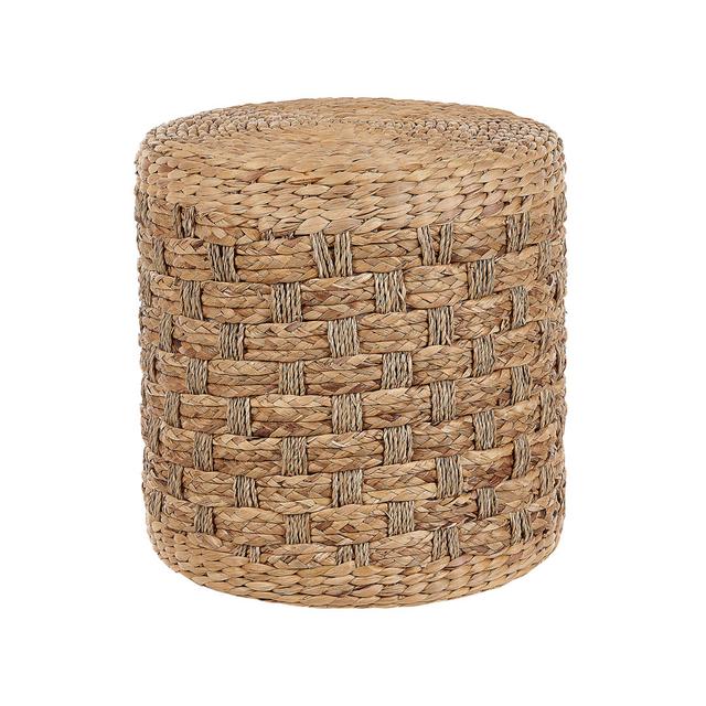 Beresford 40Cm Wide Round Chequered Pouffe Ottoman Brambly Cottage on Productcaster.