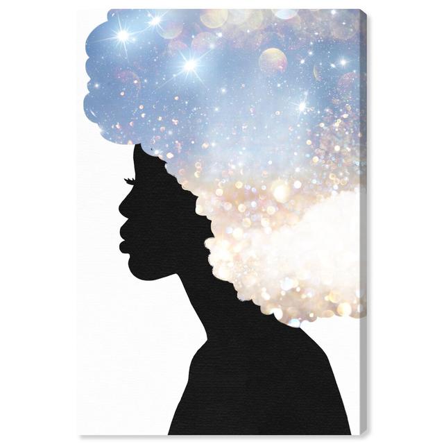 Her Head In The Clouds - Wrapped Canvas Print East Urban Home Size: 76.2 cm H x 50.8 cm W x 3.8 cm D on Productcaster.