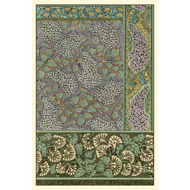 Garden Tapestry III by Grasset - Wrapped Canvas Painting Rosalind Wheeler Size: 76cm H x 51cm W on Productcaster.