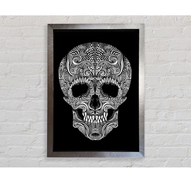 Mexican Skull 3 Framed Print Wall Art Happy Larry Size: 118.9cm H x 84.1cm W x 3.4cm D, Format: Bronze Framed Paper on Productcaster.