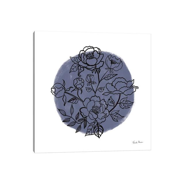 Botanical I Navy by Farida Zaman - Wrapped Canvas Graphic Art Ophelia & Co. Size: 45.72cm H x 45.72cm W x 3.81cm D on Productcaster.