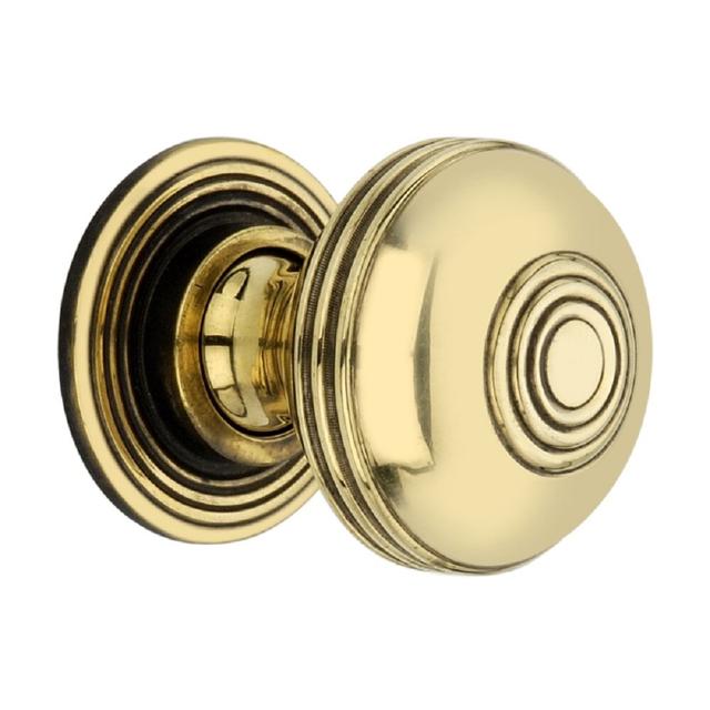 Small Preston 32mm Diameter Mushroom Knob Spira Brass Finish: Aged Brass on Productcaster.