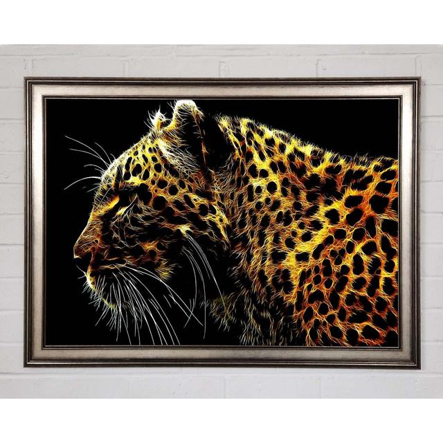 Golden Cheetah - Print Brayden Studio Size: 42cm H x 59.7cm W x 1.5cm D, Format: Matte Black Framed Paper on Productcaster.