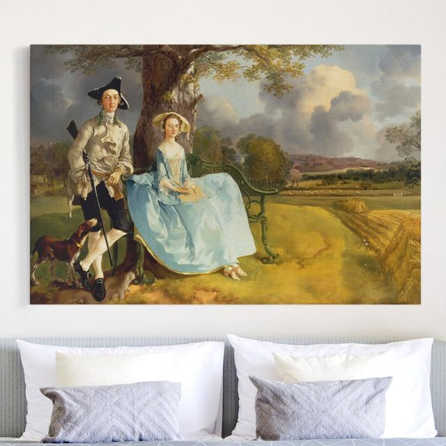 Thomas Gainsborough - the Andrews couple - Wrapped Canvas Graphic Art Rosalind Wheeler Format: 260gsm canvas, Size: 60cm H x 90cm W on Productcaster.