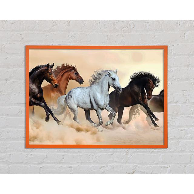 Desmon Wild Stallion Horse Desert - Single Picture Frame Art Prints Gracie Oaks Size: 42cm H x 59.7cm W x 2cm D on Productcaster.