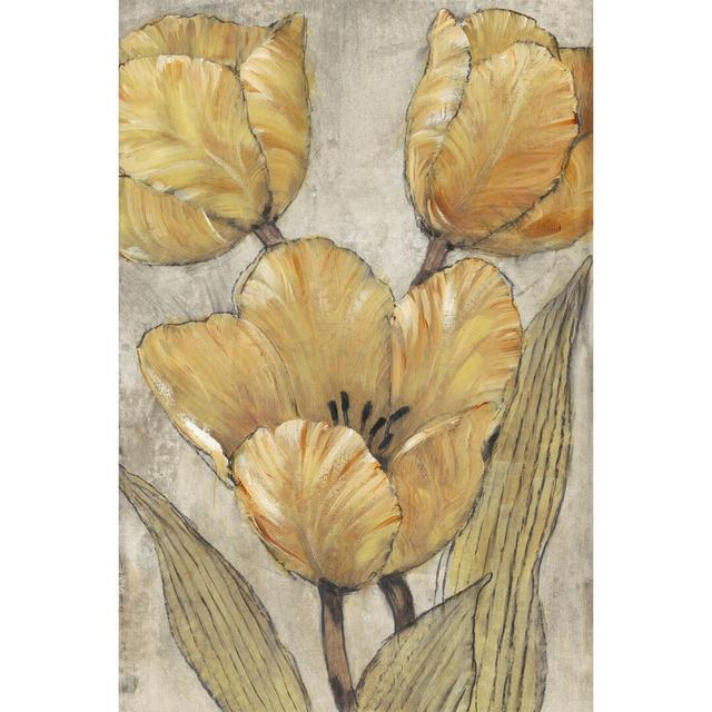 Ochre And Grey Tulips II by Timothy O' Toole - Wrapped Canvas Painting Rosalind Wheeler Size: 76cm H x 51cm W on Productcaster.