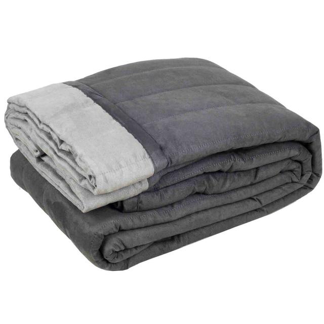 Montana Quilt Madura Size: W140 x L140cm, Colour: Dark Grey on Productcaster.