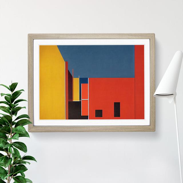 Bauhaus Architecture Vol.1 Abstract - Single Picture Frame Print 17 Stories Frame Colour: Oak, Size: 25cm H x 34cm W x 2cm D on Productcaster.