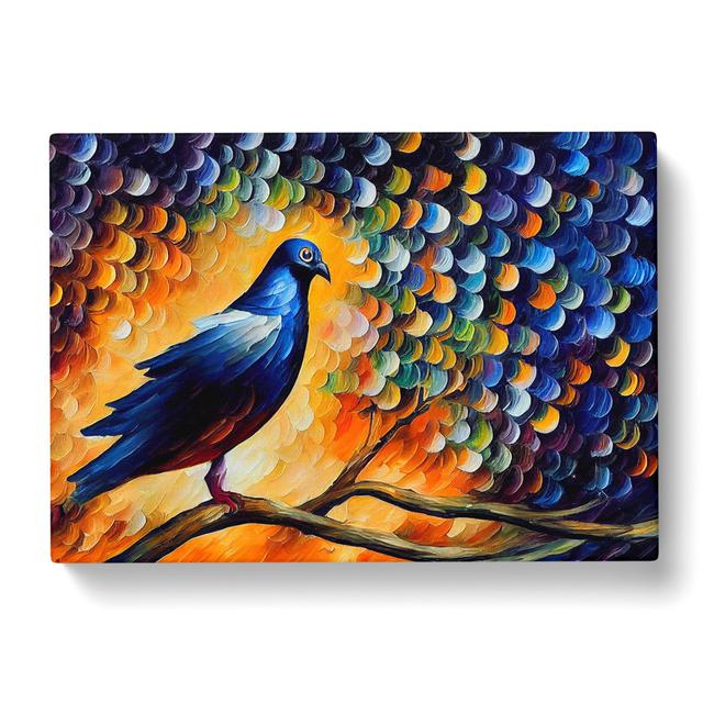 Pigeon Bird Painting Vol.1 Abstract - Wrapped Canvas Print ClassicLiving Size: 50cm H x 76cm W x 3cm D on Productcaster.