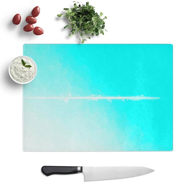 Tempered Glass Plane in the Sky Chopping Board East Urban Home Size: 28.5 cm W x 20 cm L on Productcaster.