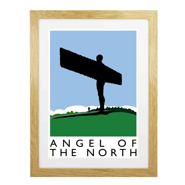 Angel of the North 1 by Richard O'Neil - Graphic Art Print on Paper East Urban Home Format: Oak Wood Frame, Size: 54 cm H x 44 cm W x 2.2 cm D on Productcaster.