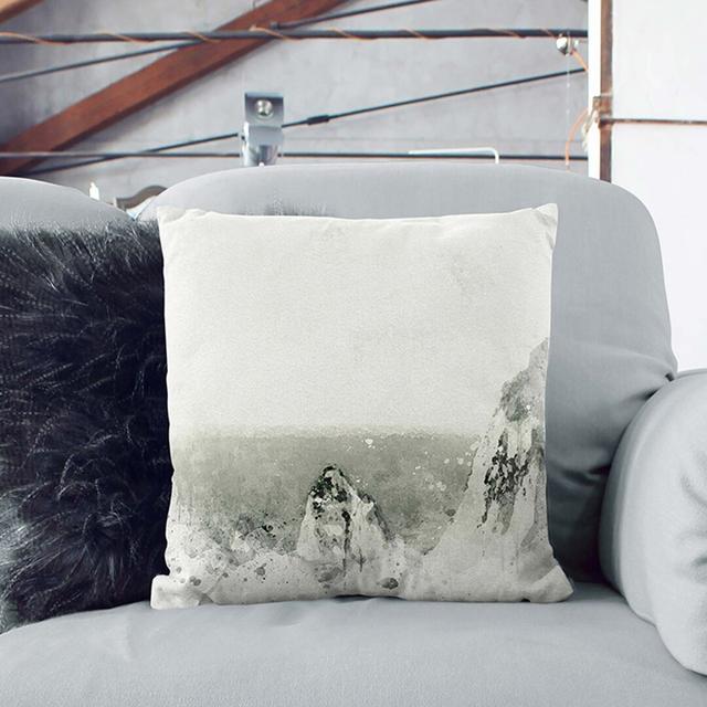 Coastline in Zante Greece in Abstract Cushion with Filling East Urban Home Size: 55 x 55 cm, Backing Colour: Black on Productcaster.