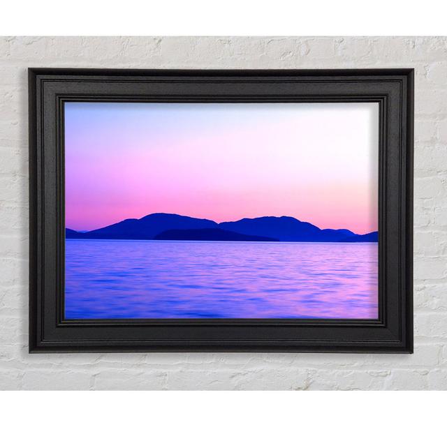 Mountain Ocean Calm Framed Print House of Hampton Size: 84.1cm H x 142.2cm W x 8cm D on Productcaster.