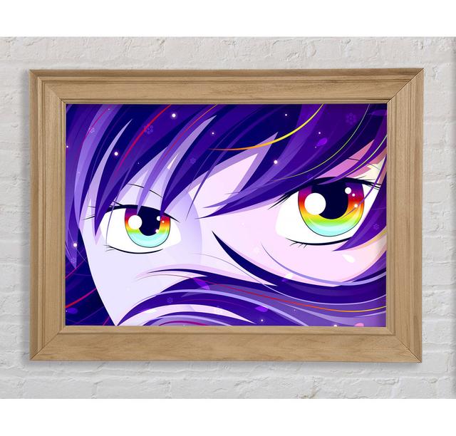 Anime Rainbow Eyes - Einzelne Bilderrahmen Kunstdrucke Bright Star Größe: 29,7 cm H x 42 cm B x 8 cm T on Productcaster.