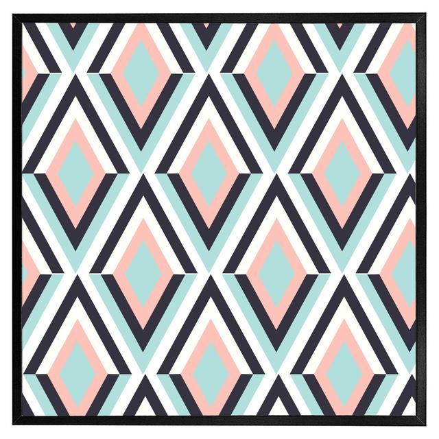 Askanaz Geometric Pattern - Single Picture Frame Print Metro Lane Size: 41cm H x 41cm W x 4cm D, Frame Colour: Black Framed on Productcaster.