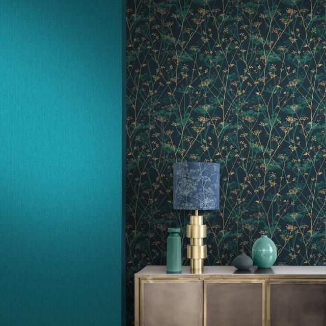 Clarissa Hulse Wild Chervil Floral Wallpaper Clarissa Hulse Colour: Blue/Green/Yellow on Productcaster.