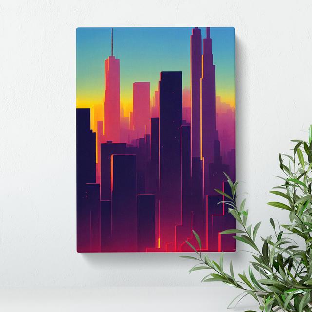 An Awesome City Skyline Abstract - Wrapped Canvas Print Latitude Run Size: 60cm H x 40cm W x 3cm D on Productcaster.