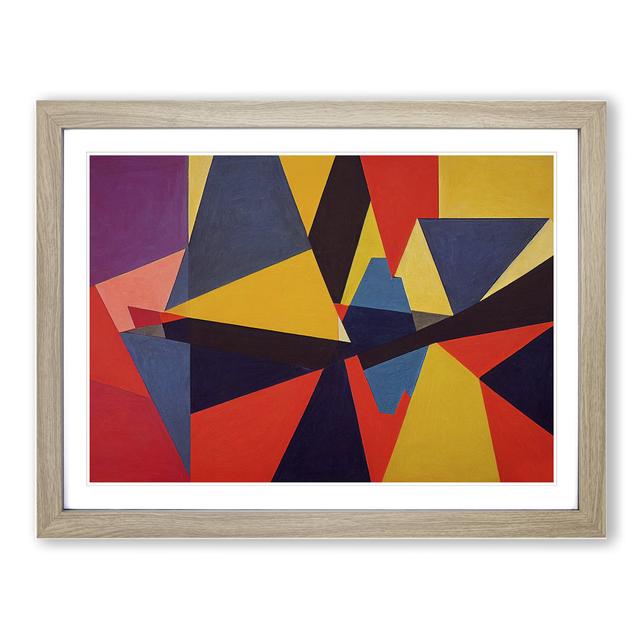 Suprematism Abstract Art Vol.7 - Picture Frame Graphic Art Metro Lane Size: 34cm H x 46cm W x 2cm D, Frame Colour: Oak on Productcaster.