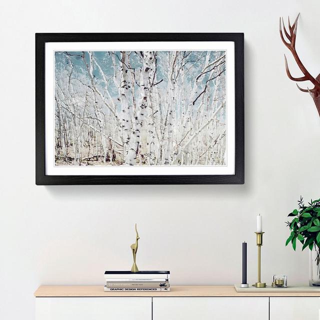 Birch Trees in Utah in Abstract - Picture Frame Graphic Art Print East Urban Home Frame Option: Black Framed, Size: 62cm H x 87cm W x 2cm D on Productcaster.