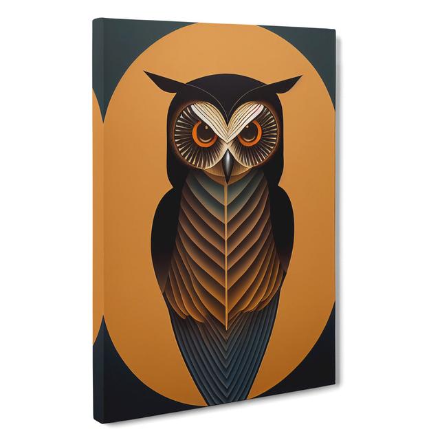 Art Nouveau Owl No.2 - Wrapped Canvas Graphic Art Alpen Home Size: 60cm H x 40cm W x 3cm D on Productcaster.