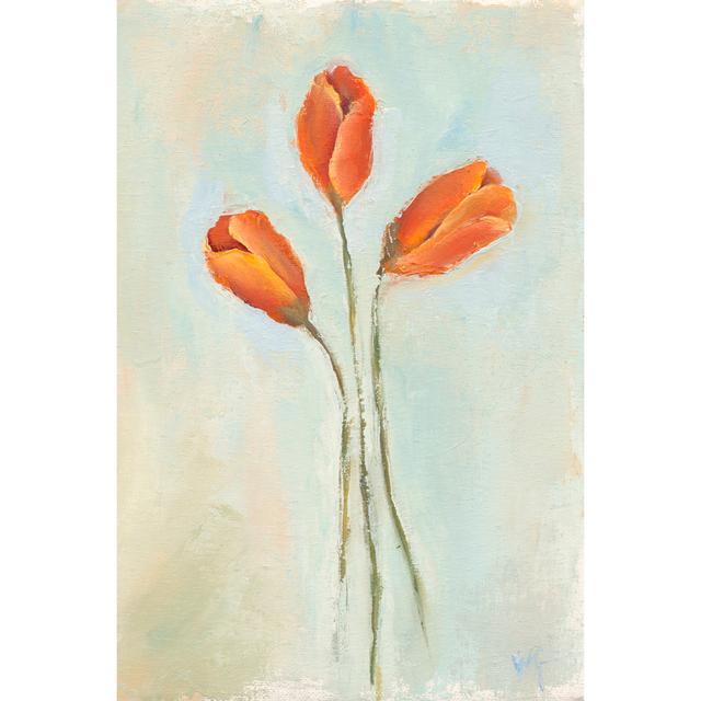 Painted Tulips II by Liz Nichols - Wrapped Canvas Art Prints Rosalind Wheeler Size: 30cm H x 20cm W x 3.8cm D on Productcaster.