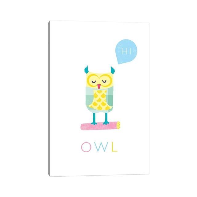 Owl by PaperPaintPixels - Wrapped Canvas Print Harriet Bee Size: 45.7cm H x 30.5cm W x 1.9cm D on Productcaster.