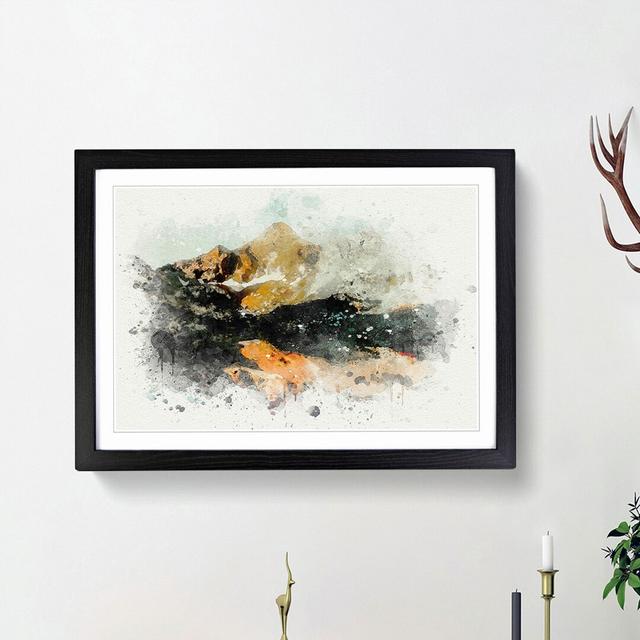 Reflection of the Alps in Abstract - Picture Frame Graphic Art Print East Urban Home Frame Option: Black Framed, Size: 27cm H x 36cm W x 2cm D on Productcaster.