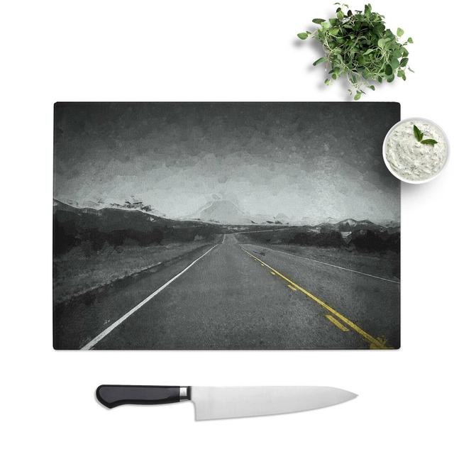 Tempered Glass The Road to Texas in Abstract Chopping Board East Urban Home Size: 39 cm W x 28.5 cm L on Productcaster.