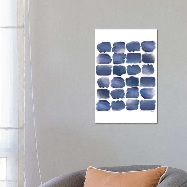 Watercolour Strokes Blue I by Heidi Kuntz - Wrapped Canvas Art Prints Metro Lane Size: 66.04cm H x 45.72cm W x 1.905cm D on Productcaster.