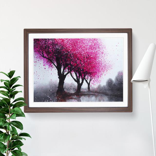 Showstopping Cherry Blossom Trees - Single Picture Frame Print Marlow Home Co. Frame Colour: Walnut, Size: 25cm H x 34cm W x 2cm D on Productcaster.