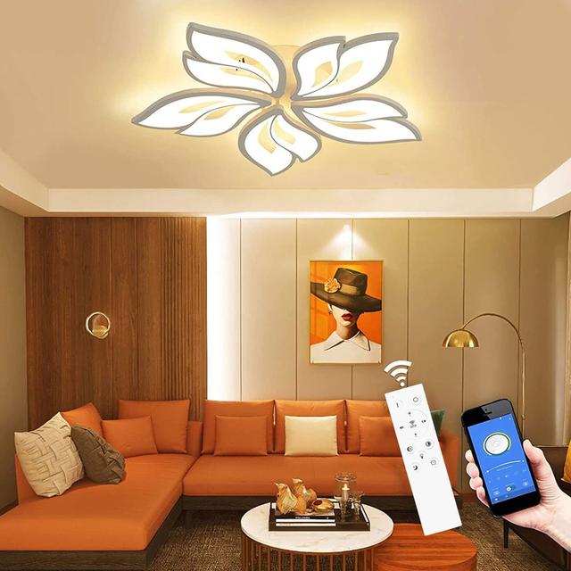 LED Ceiling Light Dimmable 40W-80W Ceiling Lamp LED Living Room Lamp With Remote Control App Colour Changing Modern Living Room Lamp Ceiling Light Ene on Productcaster.