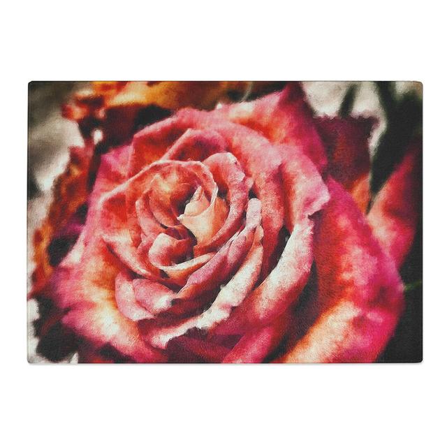 Rose Flower Vol.4 Painting Chopping Board East Urban Home Size: 0.4cm H x 28.5cm W x 39cm L on Productcaster.