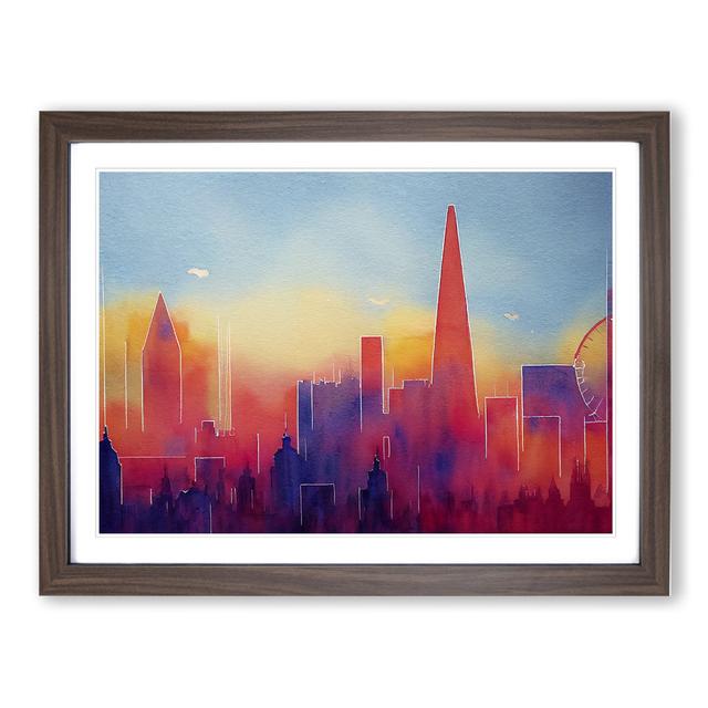 London Skyline Vol.3 Abstract - Picture Frame Graphic Art 17 Stories Frame Colour: Walnut Framed, Size: 46cm H x 64cm W x 2cm D on Productcaster.