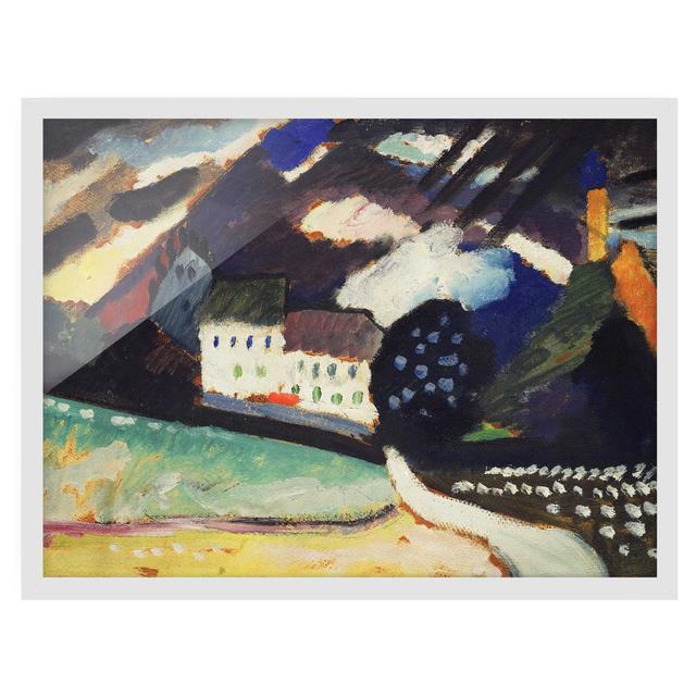 Castle and Church by Wassily Kandinsky - Picture Frame Graphic Art Rosalind Wheeler Frame Option: White Framed, Size: 70cm H x 100cm W x 2cm D on Productcaster.