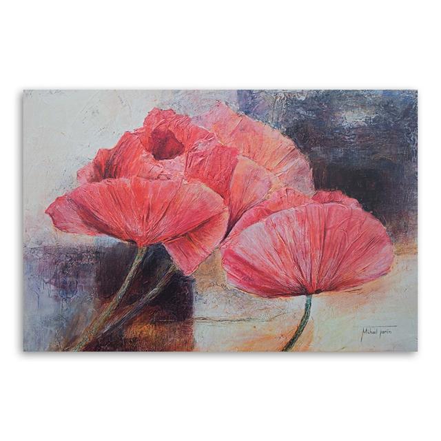 Canvas Print Red Poppies Rosalind Wheeler Size: 80cm H x 120cm W x 2cm D on Productcaster.