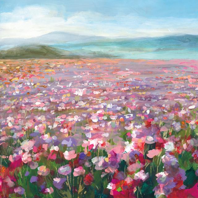 Headland Wildflowers by Danhui Nai - Wrapped Canvas Painting Marlow Home Co. Size: 51cm H x 51cm W x 3.8cm D on Productcaster.