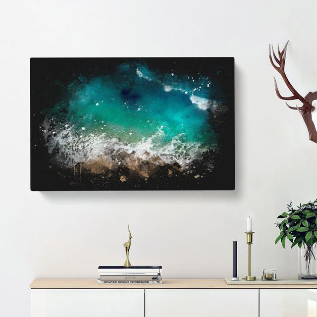 Beach In Honolulu Hawaii - Wrapped Canvas Painting East Urban Home Size: 40cm H x 60cm W x 3cm D on Productcaster.